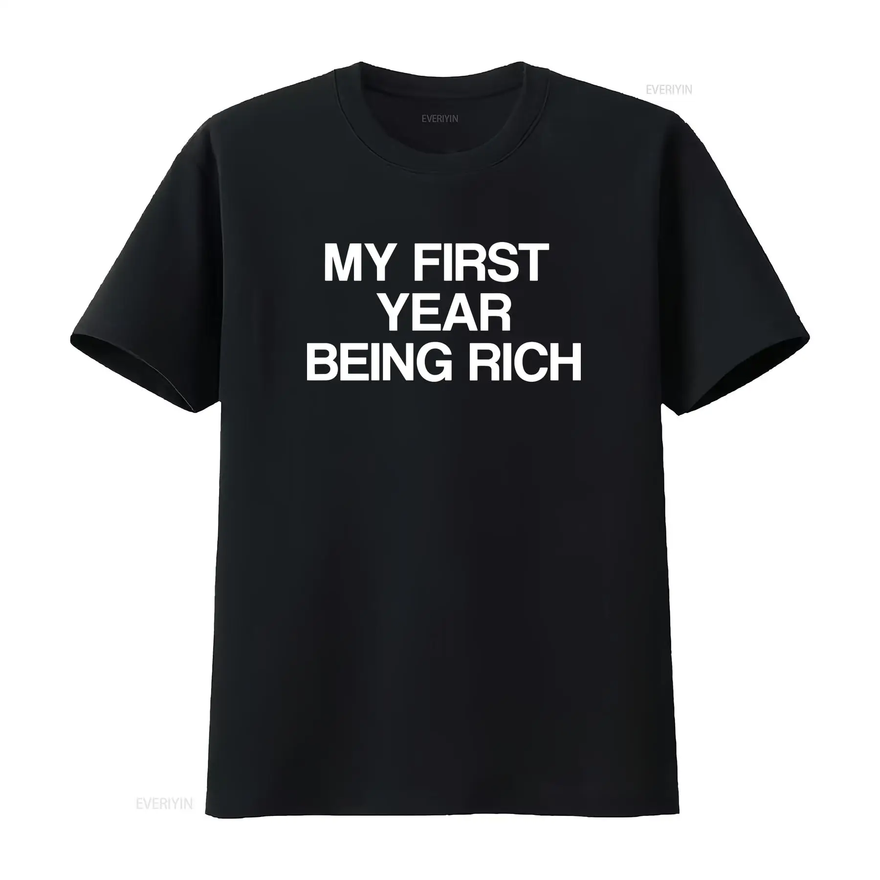 Luxury Lifestyle Of Celebrities - Camiseta Primeiro Ano de Ser Rico,
