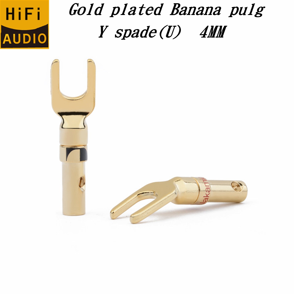 Gold Cutlery Flatware - 4 Peças Conectores de Áudio Tipo