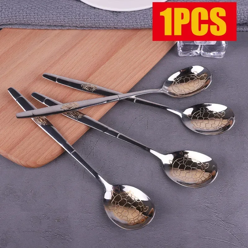 1 peça colher de jantar tartar - Gold Cutlery Flatware avaliação e preço