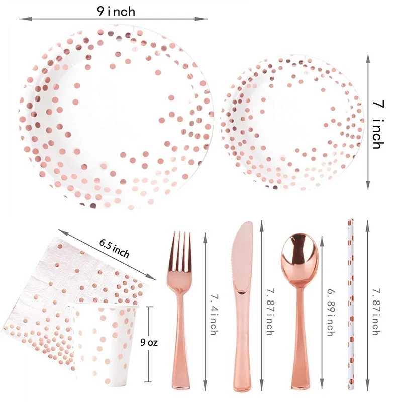 Rose Gold Descartável Louça Se - Gold Cutlery Flatware avaliação e preço