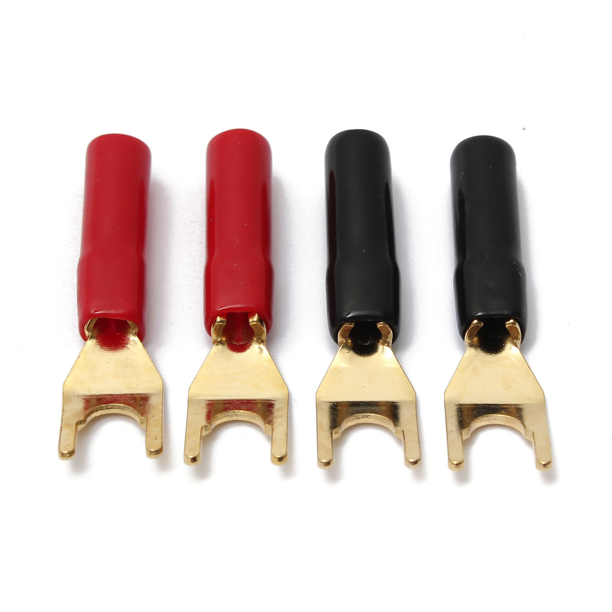 4 pçs y-estilo pá banana plug  - Gold Cutlery Flatware avaliação e preço