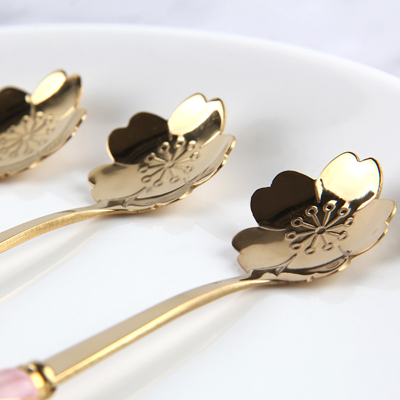 Talheres de café mexendo colhe - Gold Cutlery Flatware avaliação e preço