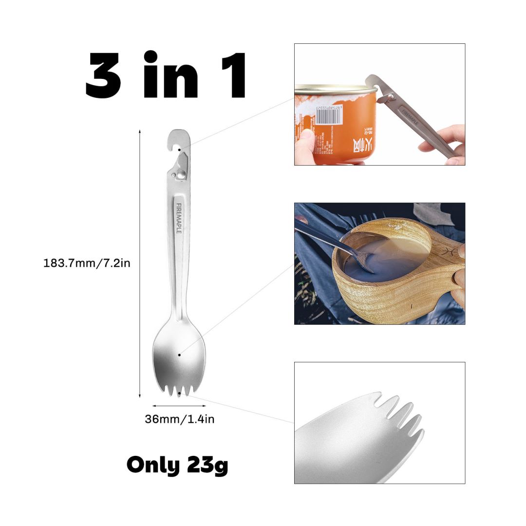 Fire Maple Titanium Spork com  - Gold Cutlery Flatware avaliação e preço
